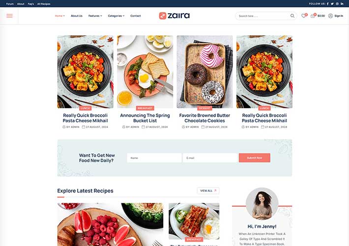 响应式图文博客资讯新闻网站前端HTML网页模板