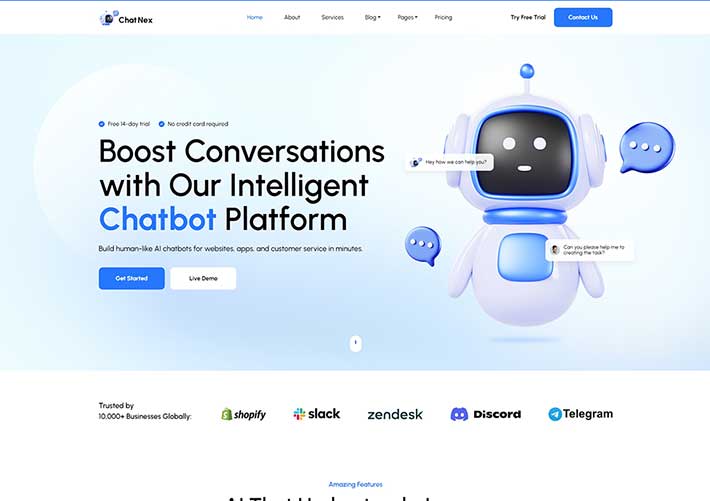 响应式AI产品智能AI相关业务企业网站网页HTML前端模板