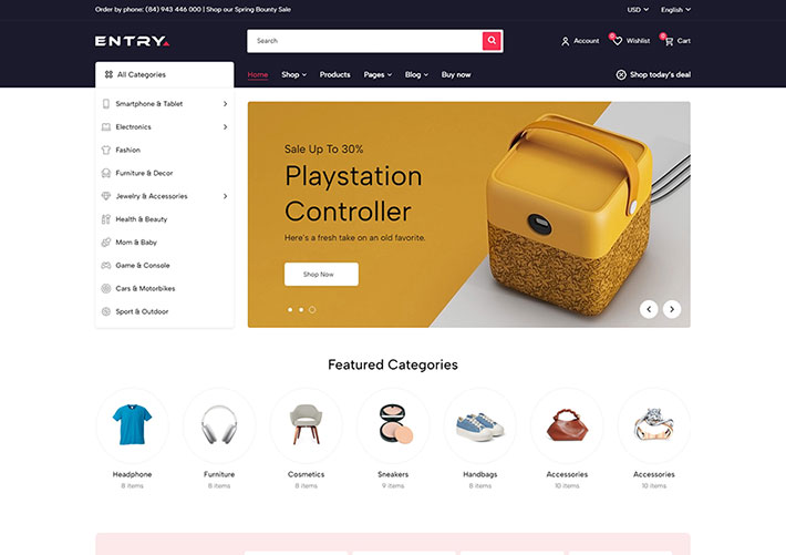 响应式电商展示在线商城公司网站网页前端HTML源码模板