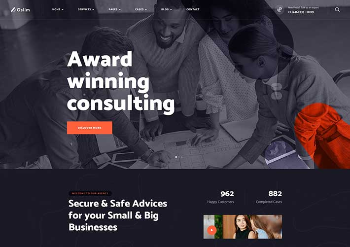 响应式金融财务咨询企业官网网站前端HTML网页模板