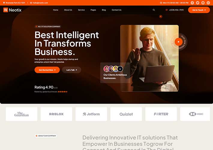 响应式互联网软件IT服务技术公司网站前端网页HTML静态模板